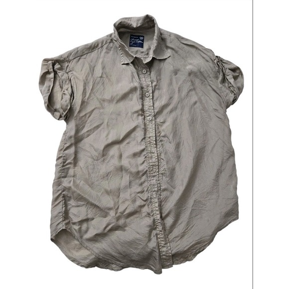 American Eagle Outfitters 100% Silk Boyfriend Fit Shirt - Size Small - Picture 3 of 7